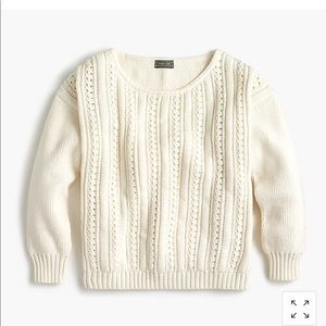 NWT J.Crew boxy pointelle sweater